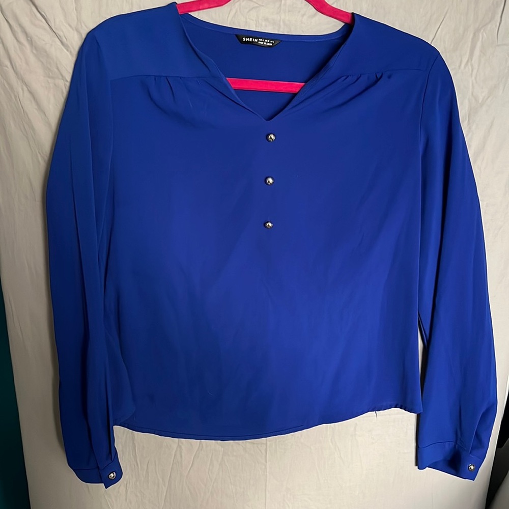 Royal blue blouse